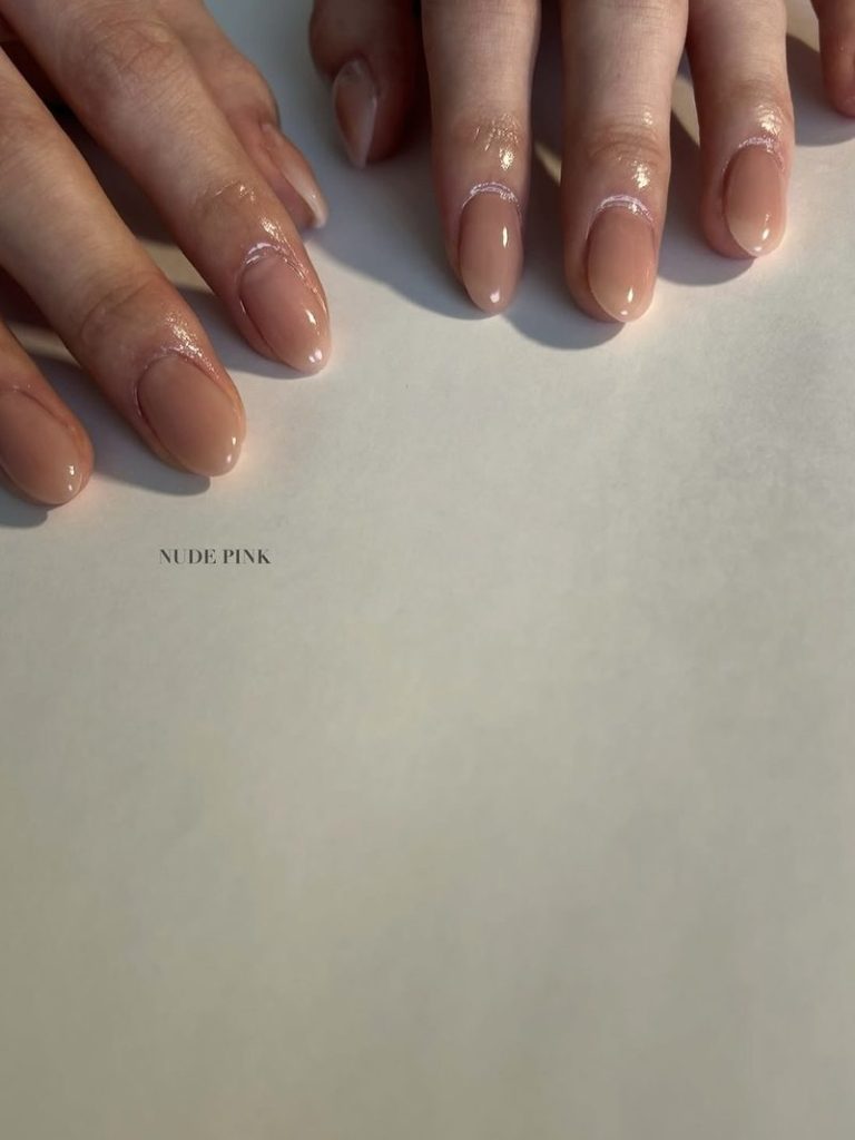 ワンカラーの作例（Nude pink）