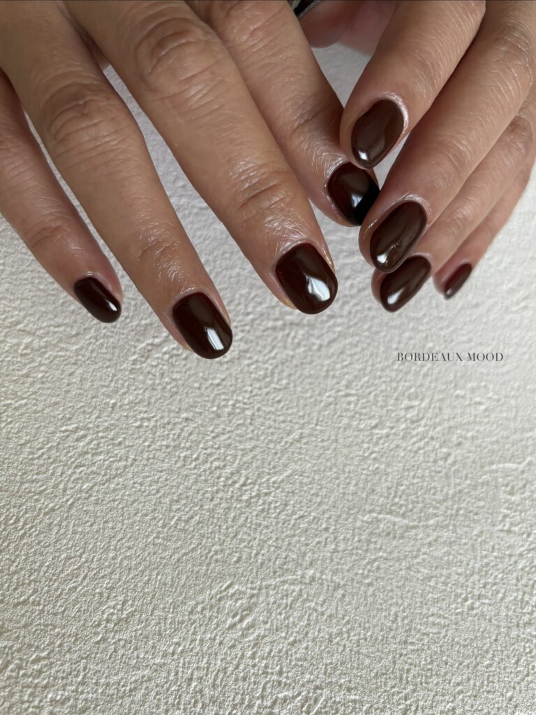 ワンカラーの作例(Bordeaux mood)